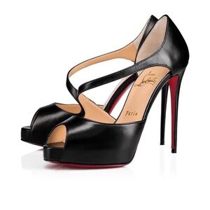 Christian Louboutin Black Catchy Two Red Sole Pumps Sz. 40​​​​​​​​​